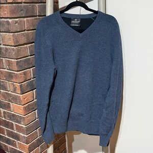 Mack Weldon Tech Cashmere V-Neck Sweater | Men’s M | Blue | EUC